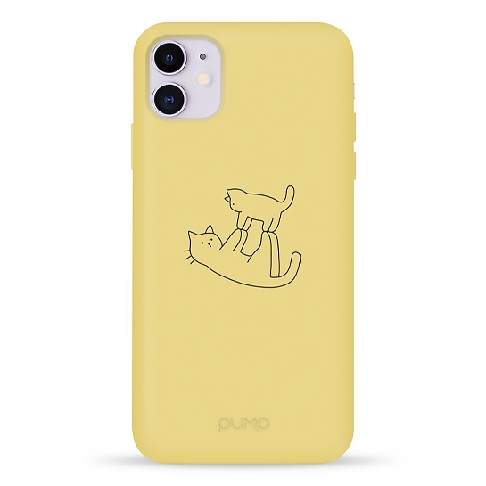 Чехол Pump Silicone Minimalistic Case for iPhone 11 Cat on Cat # - цена, характеристики, отзывы, рассрочка, фото 1