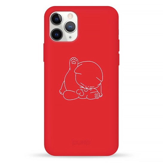 Чехол Pump Silicone Minimalistic Case for iPhone 11 Pro Cat Balls #