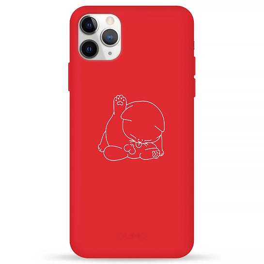 Чехол Pump Silicone Minimalistic Case for iPhone 11 Pro Max Cat Balls #