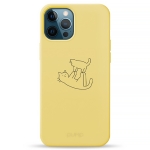 Чехол Pump Silicone Minimalistic Case for iPhone 12 Pro Max Cat on Cat #