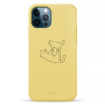 Чохол Pump Silicone Minimalistic Case for iPhone 12/12 Pro Cat on Cat #
