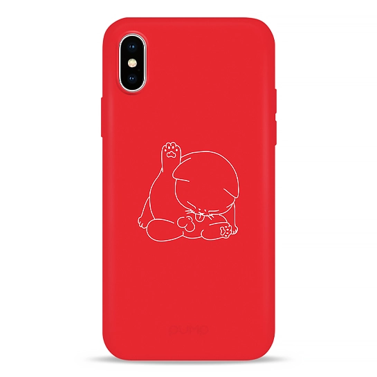 Чехол Pump Silicone Minimalistic Case for iPhone X/XS Cat Balls #