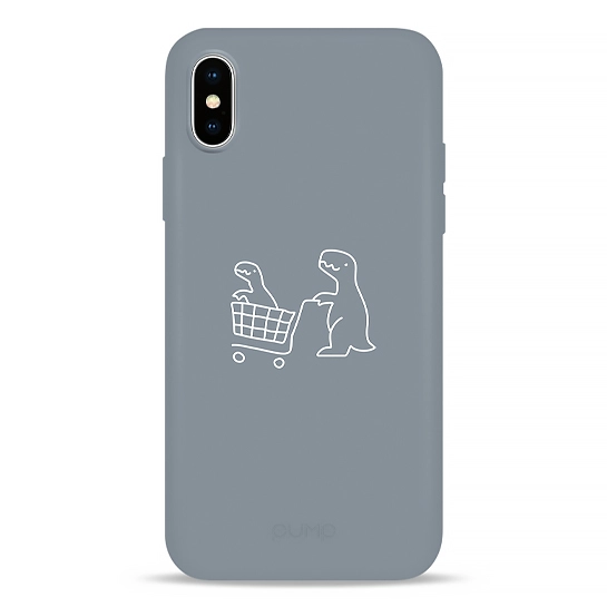 Чохол Pump Silicone Minimalistic Case for iPhone X/XS Dino Market #