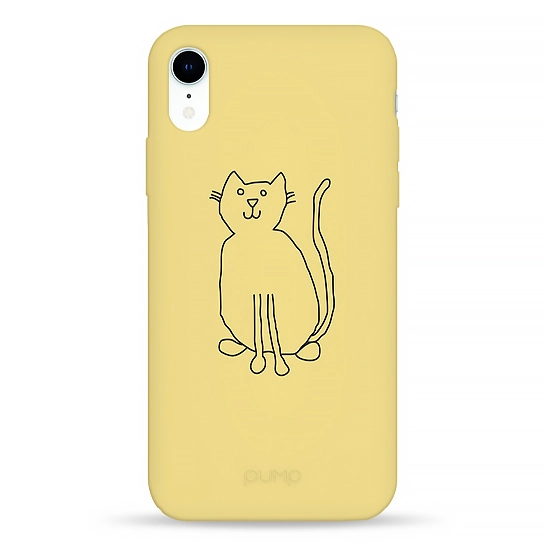 Чехол Pump Silicone Minimalistic Case for iPhone XR Kot #