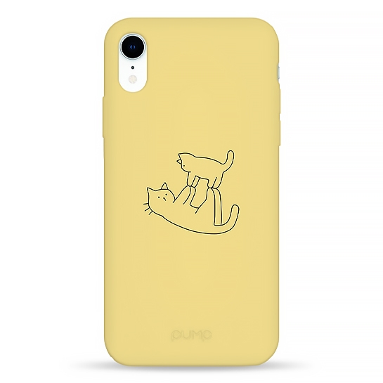 Чехол Pump Silicone Minimalistic Case for iPhone XR Cat on Cat # - цена, характеристики, отзывы, рассрочка, фото 1
