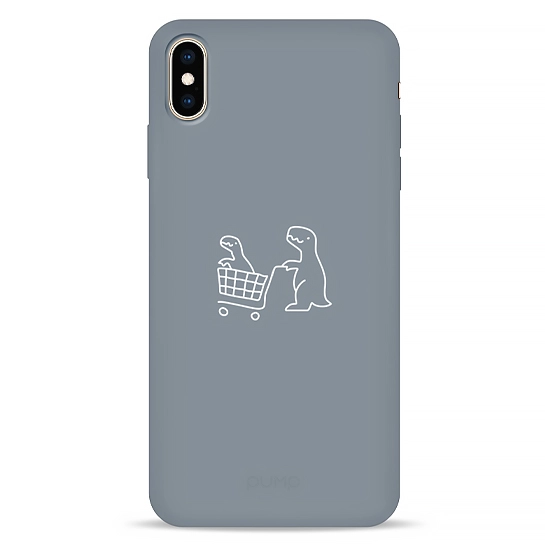 Чохол Pump Silicone Minimalistic Case for iPhone XS Max Dino Market #