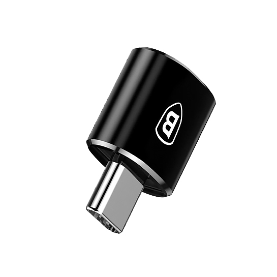Перехідник Baseus USB Female To Type-C Male Adapter Converter Black - ціна, характеристики, відгуки, розстрочка, фото 4