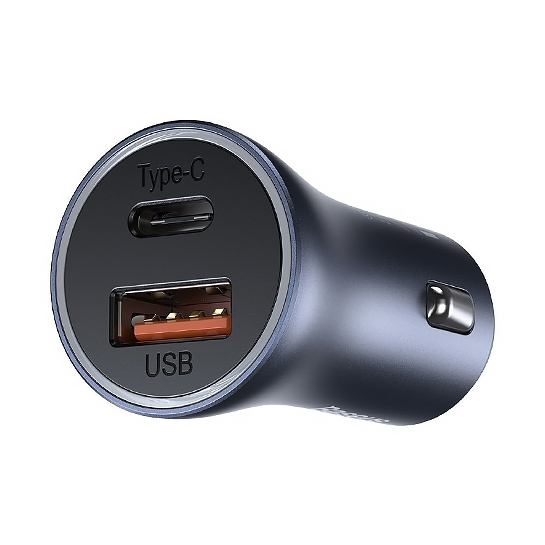 Автомобильное зарядное устройство Baseus Golden Contactor Pro 40W USB/Type-C Charger Grey - цена, характеристики, отзывы, рассрочка, фото 2