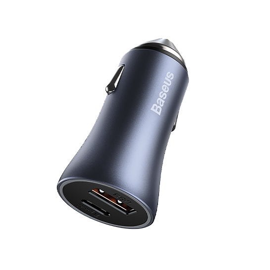 Автомобильное зарядное устройство Baseus Golden Contactor Pro 40W USB/Type-C Charger Grey - цена, характеристики, отзывы, рассрочка, фото 3
