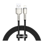 Кабель Baseus Cafule Metal Lightning to USB Cable 2.4A Black