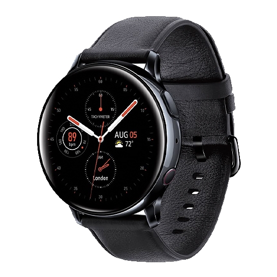 Смарт-часы Samsung Galaxy Watch Active 2 + LTE 44mm Black Stainless Steel - цена, характеристики, отзывы, рассрочка, фото 1