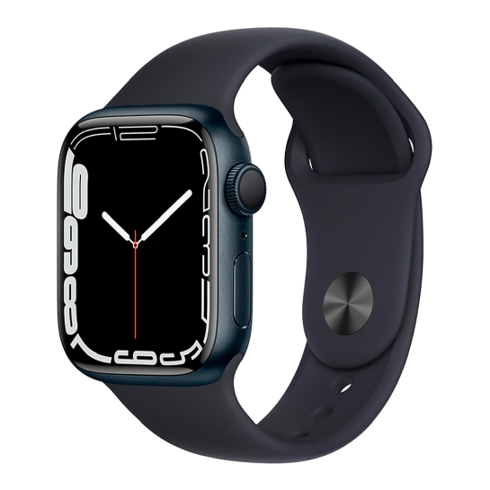 Смарт-годинник Apple Watch Series 7 45mm Midnight Aluminum Case with Midnight Sport Band - ціна, характеристики, відгуки, розстрочка, фото 1