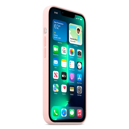 Чехол Apple Silicone Case with MagSafe for iPhone 13 Pro Chalk Pink - цена, характеристики, отзывы, рассрочка, фото 3