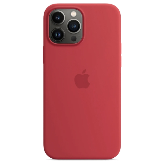 Чохол Apple Silicone Case with MagSafe for iPhone 13 Pro Max (PRODUCT)RED - ціна, характеристики, відгуки, розстрочка, фото 3