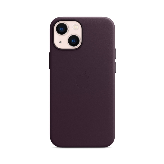 Чехол Apple Leather Case with MagSafe for iPhone 13 Mini Dark Cherry - цена, характеристики, отзывы, рассрочка, фото 1