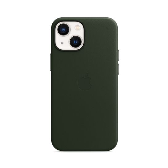 Чохол Apple Leather Case with MagSafe for iPhone 13 Mini Sequoia Green - ціна, характеристики, відгуки, розстрочка, фото 2