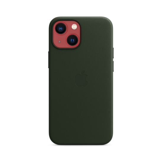Чохол Apple Leather Case with MagSafe for iPhone 13 Mini Sequoia Green - цена, характеристики, отзывы, рассрочка, фото 1