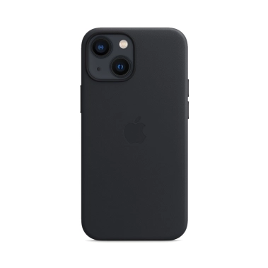 Чехол Apple Leather Case with MagSafe for iPhone 13 Mini Midnight - цена, характеристики, отзывы, рассрочка, фото 1