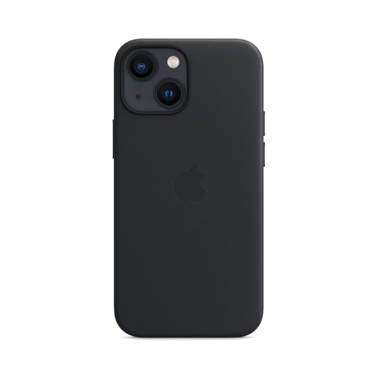 Чехол Apple Leather Case with MagSafe for iPhone 13 Mini Midnight