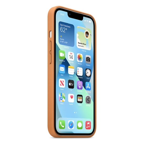 Чехол Apple Leather Case with MagSafe for iPhone 13 Golden Brown - цена, характеристики, отзывы, рассрочка, фото 5