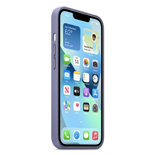 Чохол Apple Leather Case with MagSafe for iPhone 13 Wisteria - ціна, характеристики, відгуки, розстрочка, фото 5