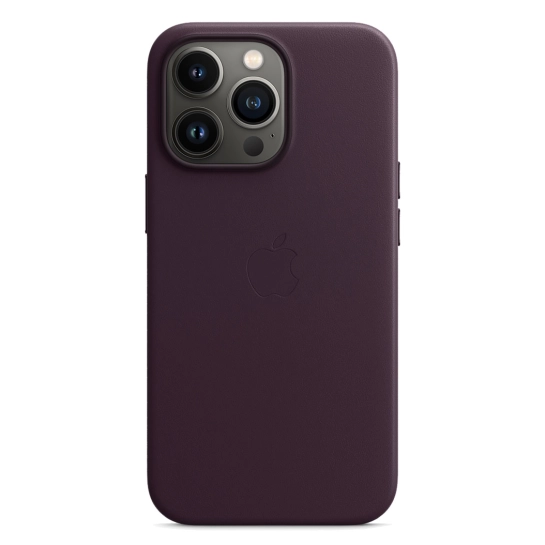 Чехол Apple Leather Case with MagSafe for iPhone 13 Pro Dark Cherry