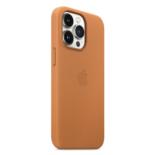 Чохол Apple Leather Case with MagSafe for iPhone 13 Pro Golden Brown - ціна, характеристики, відгуки, розстрочка, фото 5