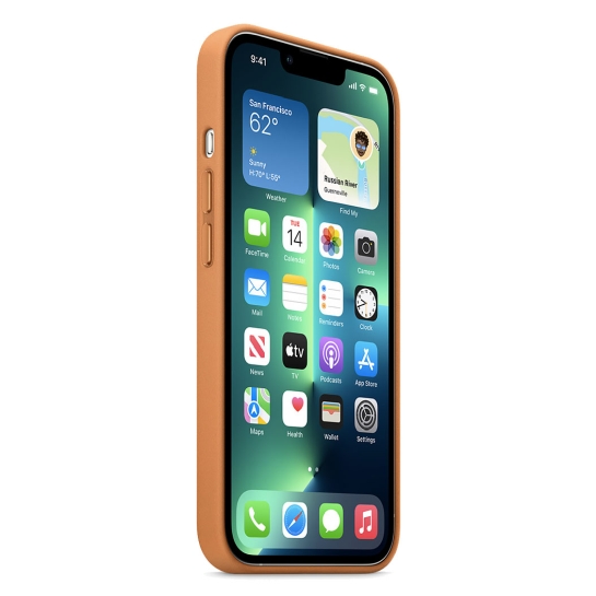 Чехол Apple Leather Case with MagSafe for iPhone 13 Pro Golden Brown - цена, характеристики, отзывы, рассрочка, фото 6
