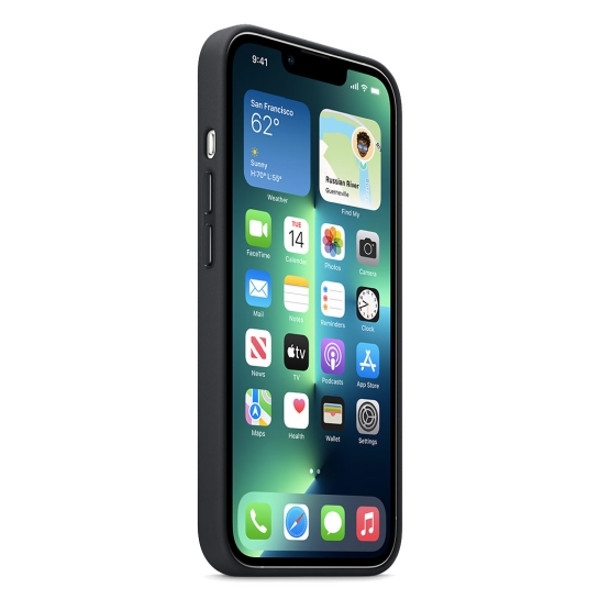 Чохол Apple Leather Case with MagSafe for iPhone 13 Pro Midnight - ціна, характеристики, відгуки, розстрочка, фото 6