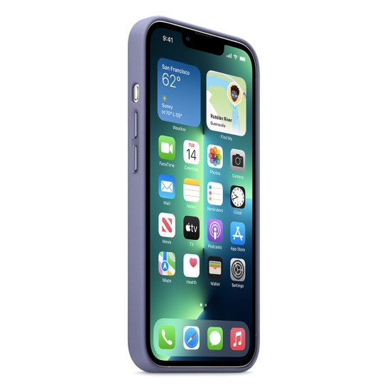 Чохол Apple Leather Case with MagSafe for iPhone 13 Pro Wisteria - ціна, характеристики, відгуки, розстрочка, фото 6
