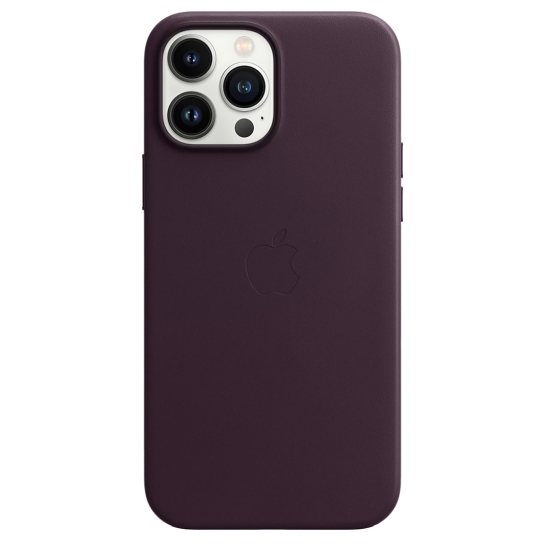 Чехол Apple Leather Case with MagSafe for iPhone 13 Pro Max Dark Cherry - цена, характеристики, отзывы, рассрочка, фото 1