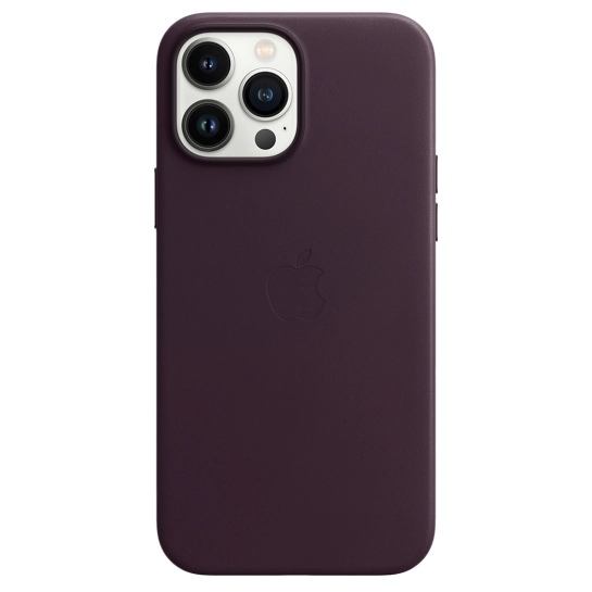 Чехол Apple Leather Case with MagSafe for iPhone 13 Pro Max Dark Cherry