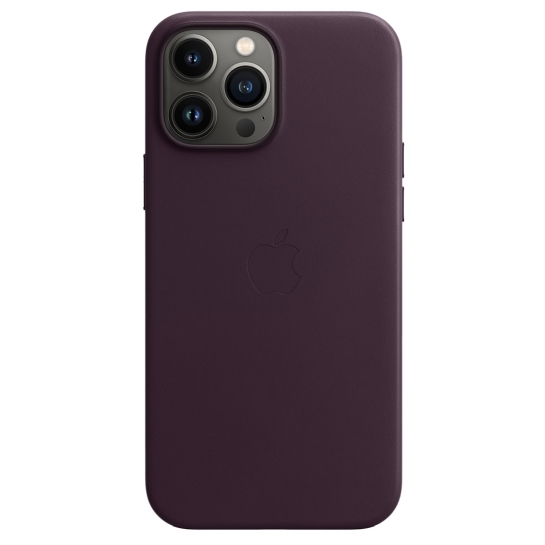 Чохол Apple Leather Case with MagSafe for iPhone 13 Pro Max Dark Cherry - ціна, характеристики, відгуки, розстрочка, фото 2