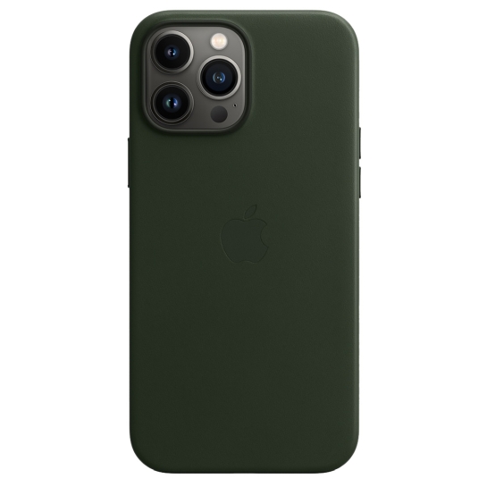 Чохол Apple Leather Case with MagSafe for iPhone 13 Pro Max Sequoia Green - цена, характеристики, отзывы, рассрочка, фото 1