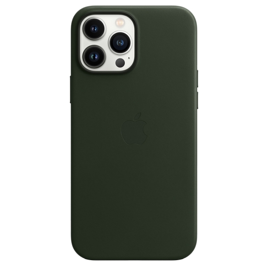 Чехол Apple Leather Case with MagSafe for iPhone 13 Pro Max Sequoia Green - цена, характеристики, отзывы, рассрочка, фото 2