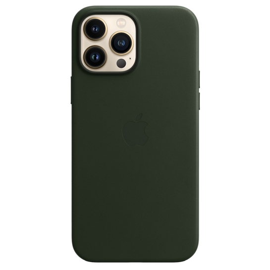 Чохол Apple Leather Case with MagSafe for iPhone 13 Pro Max Sequoia Green - ціна, характеристики, відгуки, розстрочка, фото 3