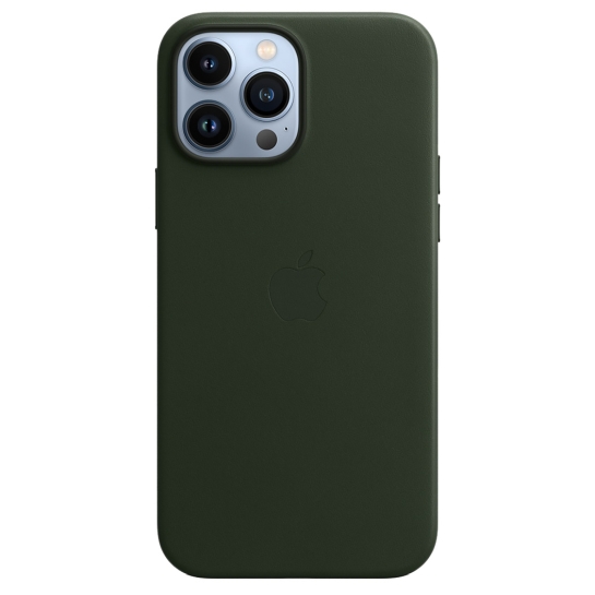 Чехол Apple Leather Case with MagSafe for iPhone 13 Pro Max Sequoia Green - цена, характеристики, отзывы, рассрочка, фото 4
