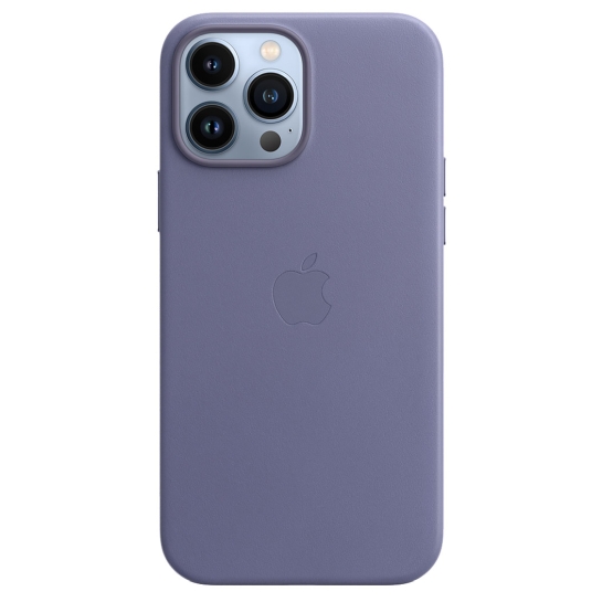 Чехол Apple Leather Case with MagSafe for iPhone 13 Pro Max Wisteria