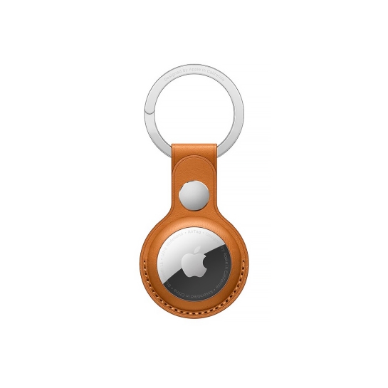 Брелок з кільцем Apple Leather Key Ring Golden Brown for AirTag - ціна, характеристики, відгуки, розстрочка, фото 1