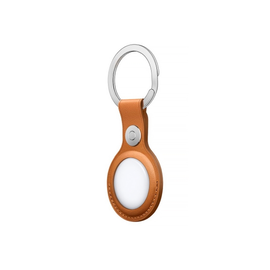 Брелок з кільцем Apple Leather Key Ring Golden Brown for AirTag - ціна, характеристики, відгуки, розстрочка, фото 2