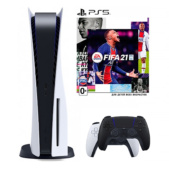 Игровая приставка Sony PlayStation 5 + FIFA 21 + DualSense - цена, характеристики, отзывы, рассрочка, фото 1
