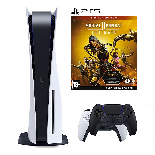 Ігрова приставка Sony PlayStation 5 + Mortal Kombat 11 Ultimate + DualSense - ціна, характеристики, відгуки, розстрочка, фото 1