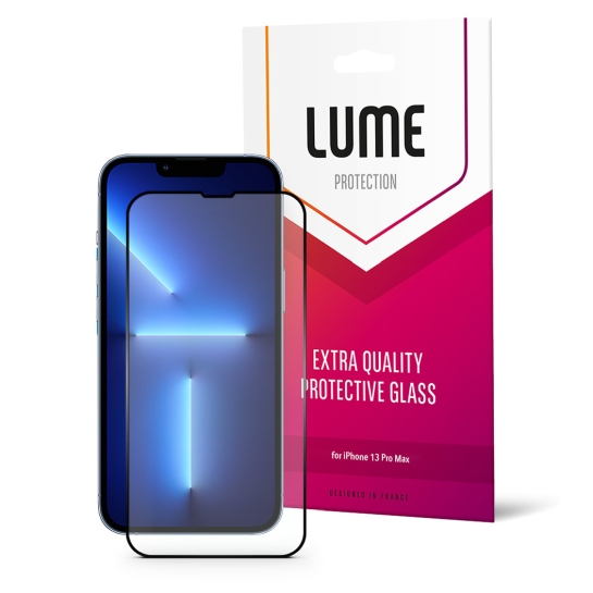 Стекло LUME Protection Anti Static Dustproof Glass for iPhone 13 Pro Max Front Black - цена, характеристики, отзывы, рассрочка, фото 1