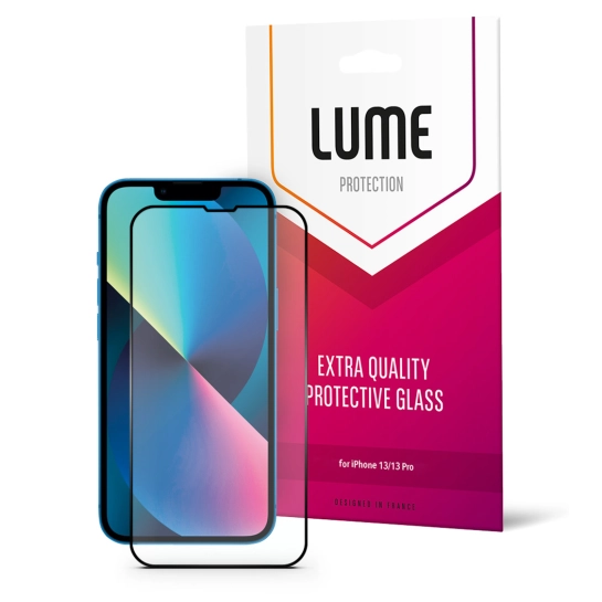 Стекло LUME Protection Anti Static Dustproof Glass for iPhone 13/13 Pro Front Black