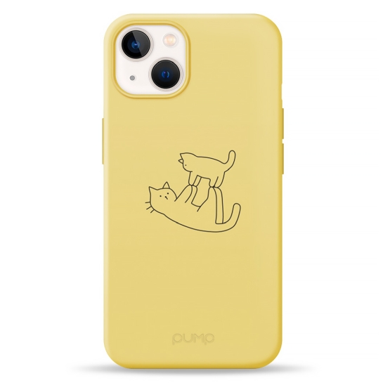 Чохол Pump Silicone Minimalistic Case for iPhone 13 Cat on Cat # - ціна, характеристики, відгуки, розстрочка, фото 1