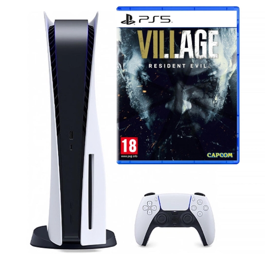 Ігрова приставка Sony PlayStation 5 + Resident Evil Village - ціна, характеристики, відгуки, розстрочка, фото 1