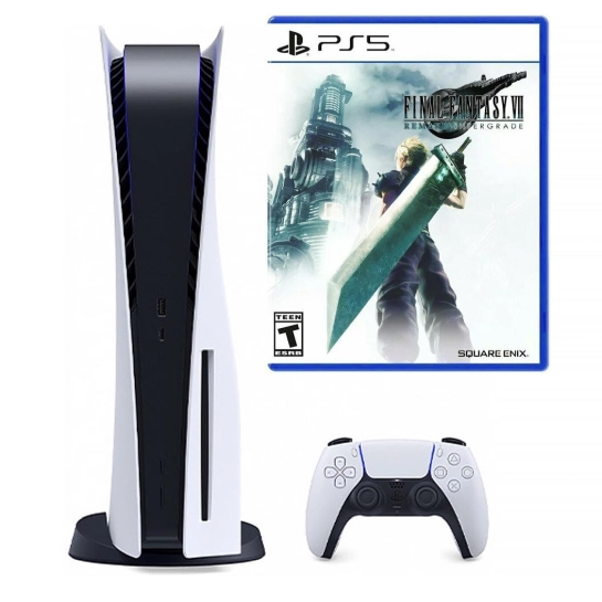 Ігрова приставка Sony PlayStation 5 + Final Fantasy VII Remake - ціна, характеристики, відгуки, розстрочка, фото 1