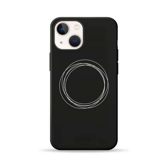 Чехол Pump Silicone Minimalistic Case for iPhone 13 mini Circles on Dark # - цена, характеристики, отзывы, рассрочка, фото 1