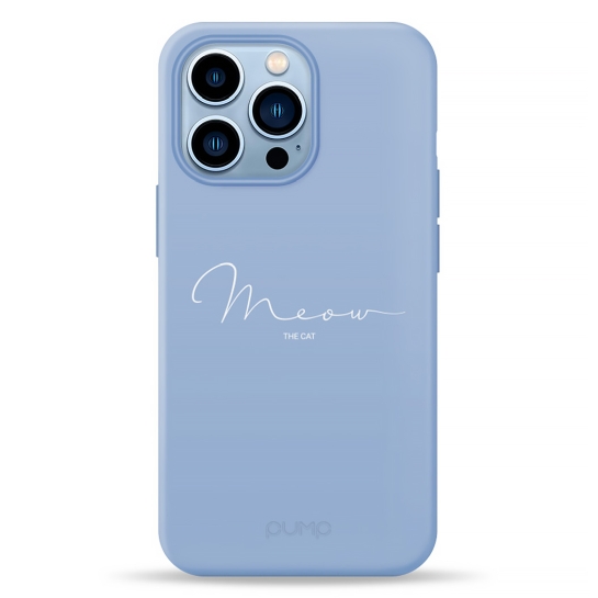 Чохол Pump Silicone Minimalistic Case for iPhone 13 Pro Meow Blue # - цена, характеристики, отзывы, рассрочка, фото 1