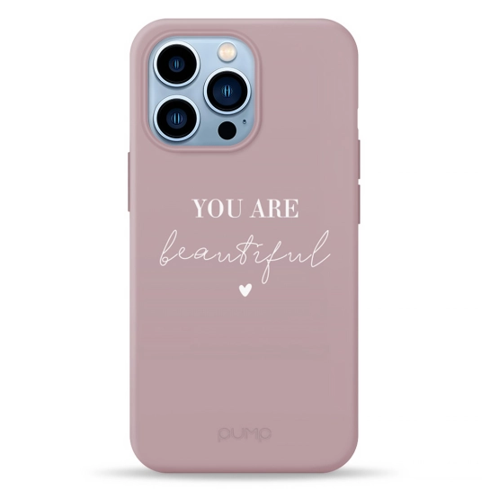 Чехол Pump Silicone Minimalistic Case for iPhone 13 Pro You Are Beautiful #